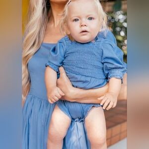 Jessakae Blue Baby Clover  Romper